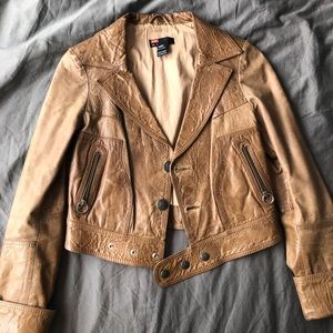 Women’s Diesel medium leather moto jacket